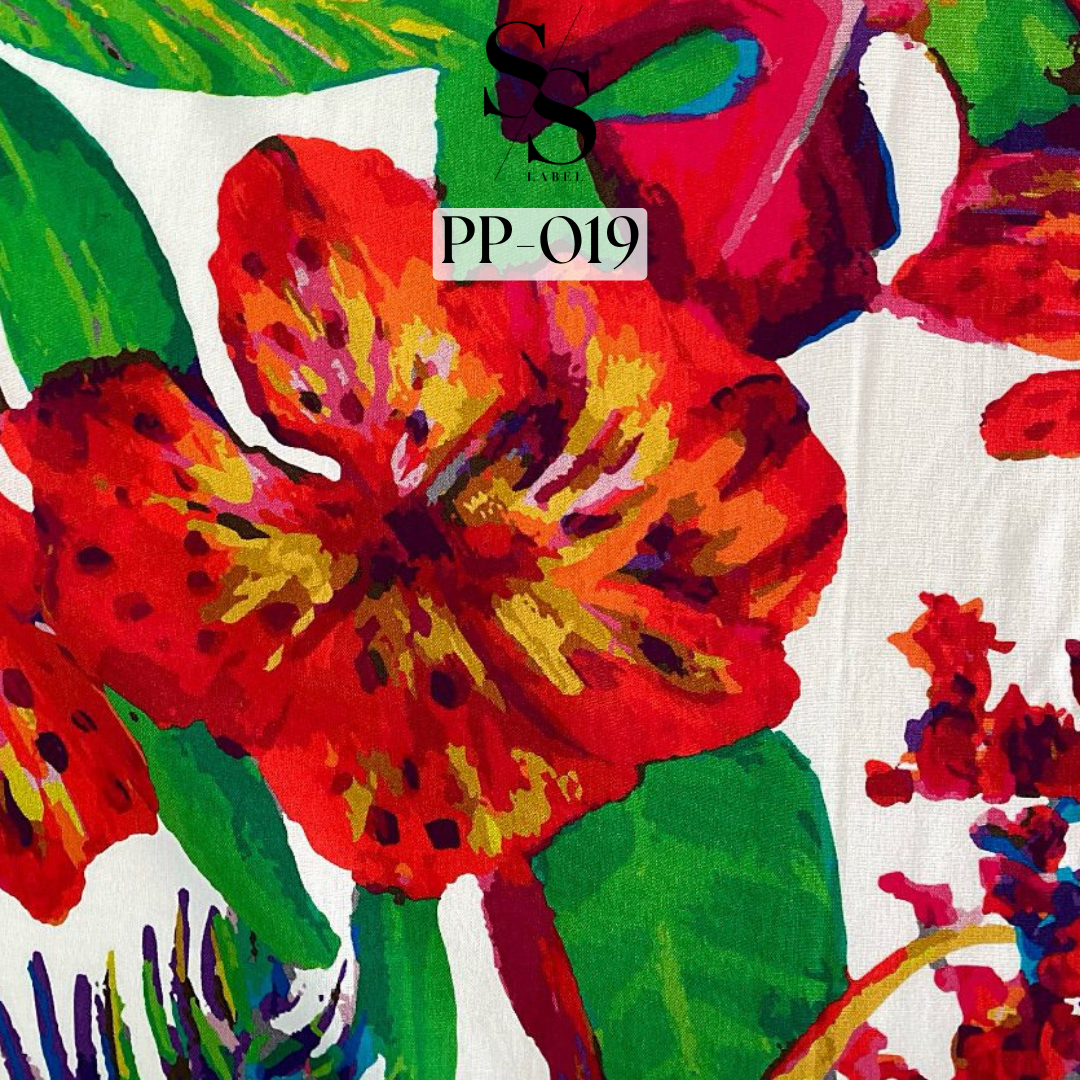FABRIC XMAS PRINTS- FLOWY