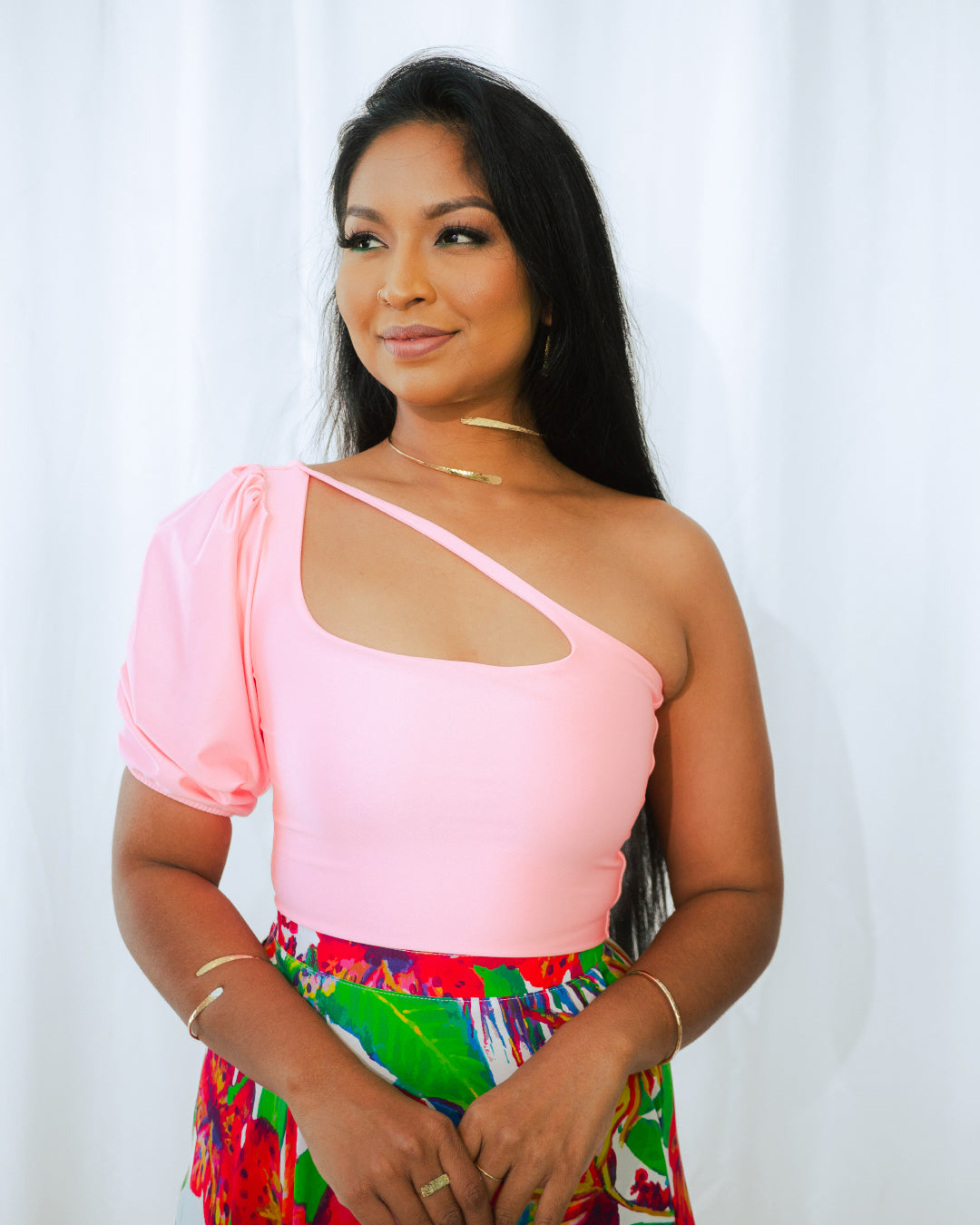 SOLANGE CROP TOP PUFFY SLEEVE