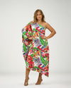 ADRIANA ONE SHOULDER KAFTAN MIDI