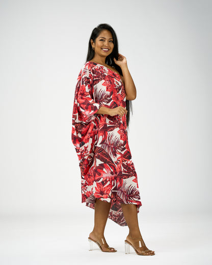 ADRIANA ONE SHOULDER KAFTAN MIDI