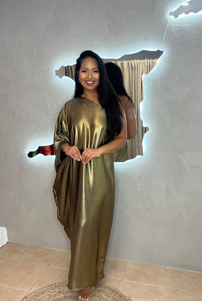 ADRIANA ONE SHOULDER KAFTAN MAXI