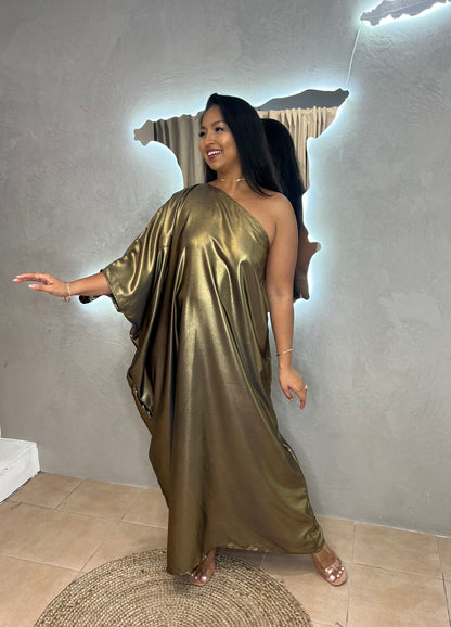 ADRIANA ONE SHOULDER KAFTAN MAXI