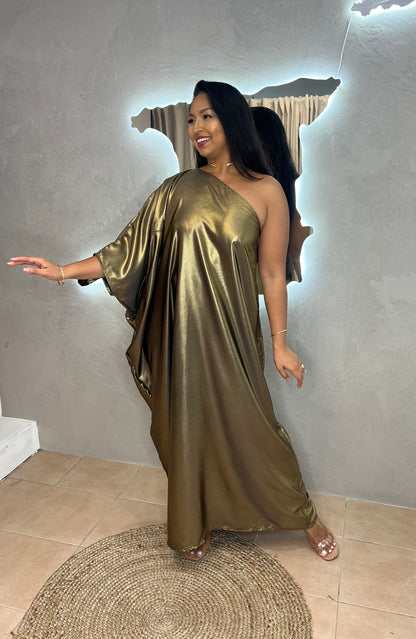 ADRIANA ONE SHOULDER KAFTAN MAXI