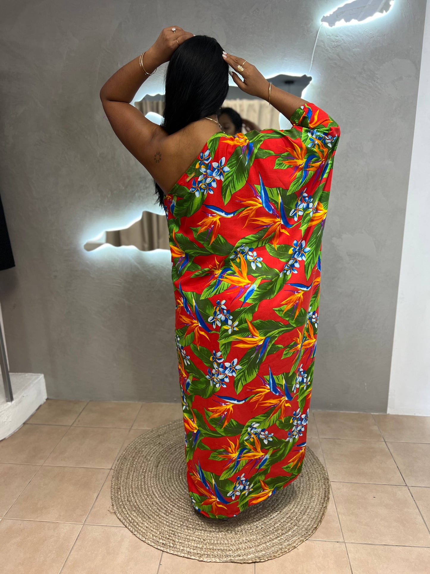ADRIANA ONE SHOULDER KAFTAN MAXI