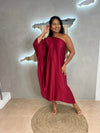 ADRIANA ONE SHOULDER KAFTAN MIDI