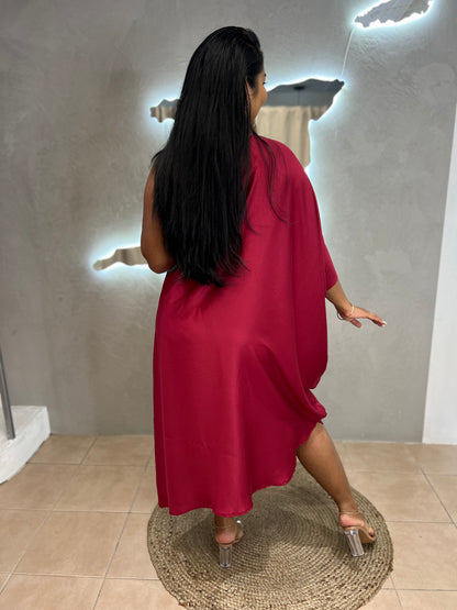 ADRIANA ONE SHOULDER KAFTAN MIDI