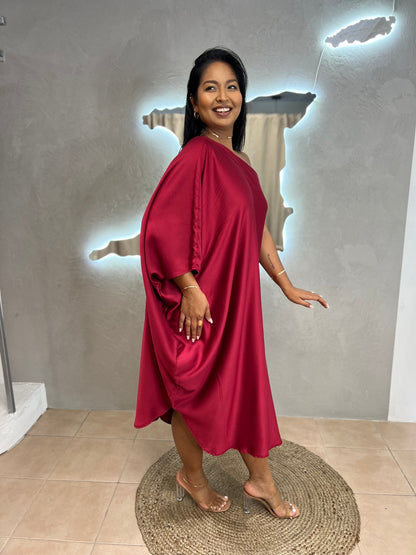 ADRIANA ONE SHOULDER KAFTAN MIDI