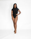 ANASTASIA BODYSUIT CAP SLEEVES |  BLACK