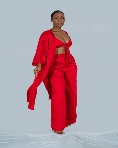 Bridgetown Kimono Red PU-005 X Bridgetown Top Red PU-005 X Bridgetown Palazzo Red PU-005 5