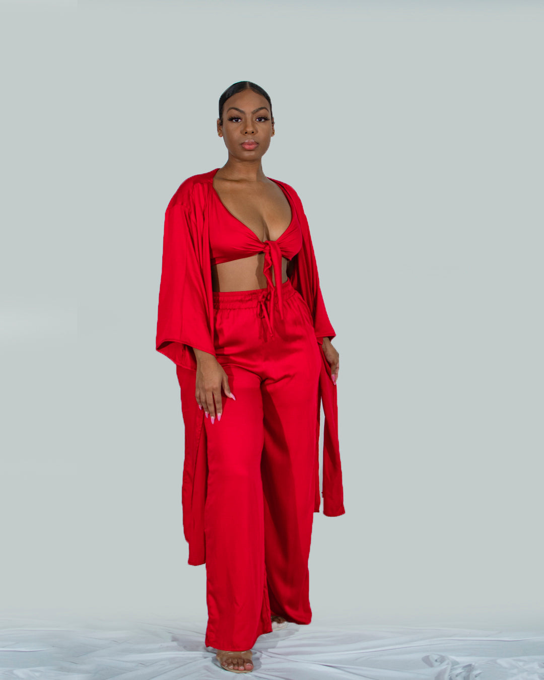 Bridgetown Kimono Red PU-005 X Bridgetown Top Red PU-005 X Bridgetown Palazzo Red PU-005 6