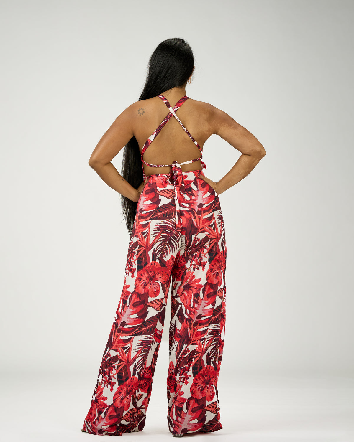 GABRIELA WIDE LEG JUMPSUIT (OPEN BACK)
