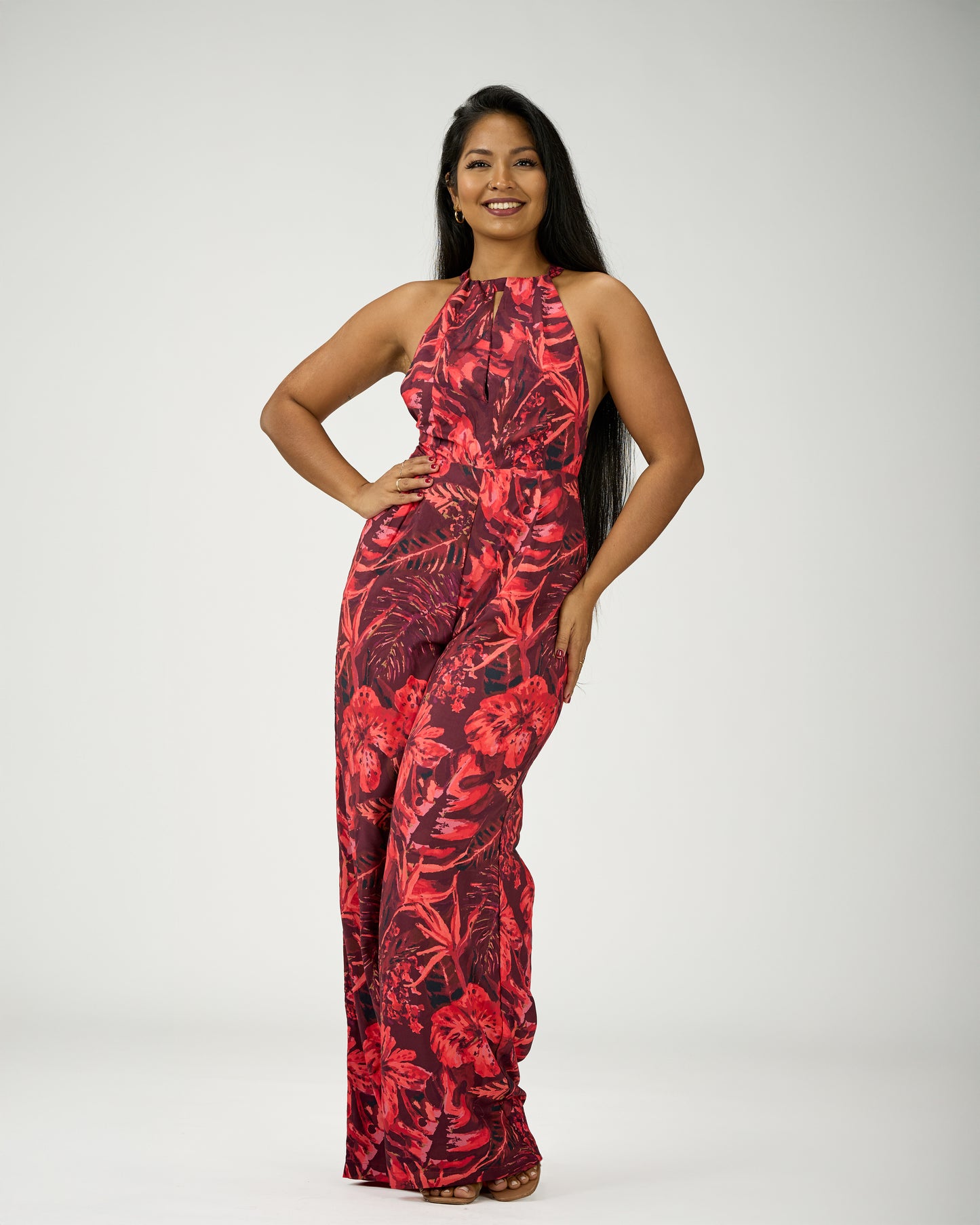 GABRIELA WIDE LEG JUMPSUIT (OPEN BACK)
