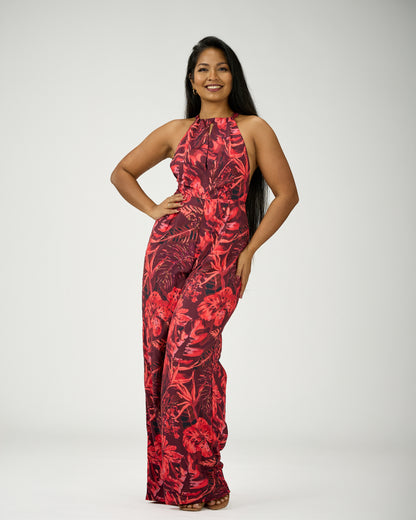 GABRIELA WIDE LEG JUMPSUIT (OPEN BACK)