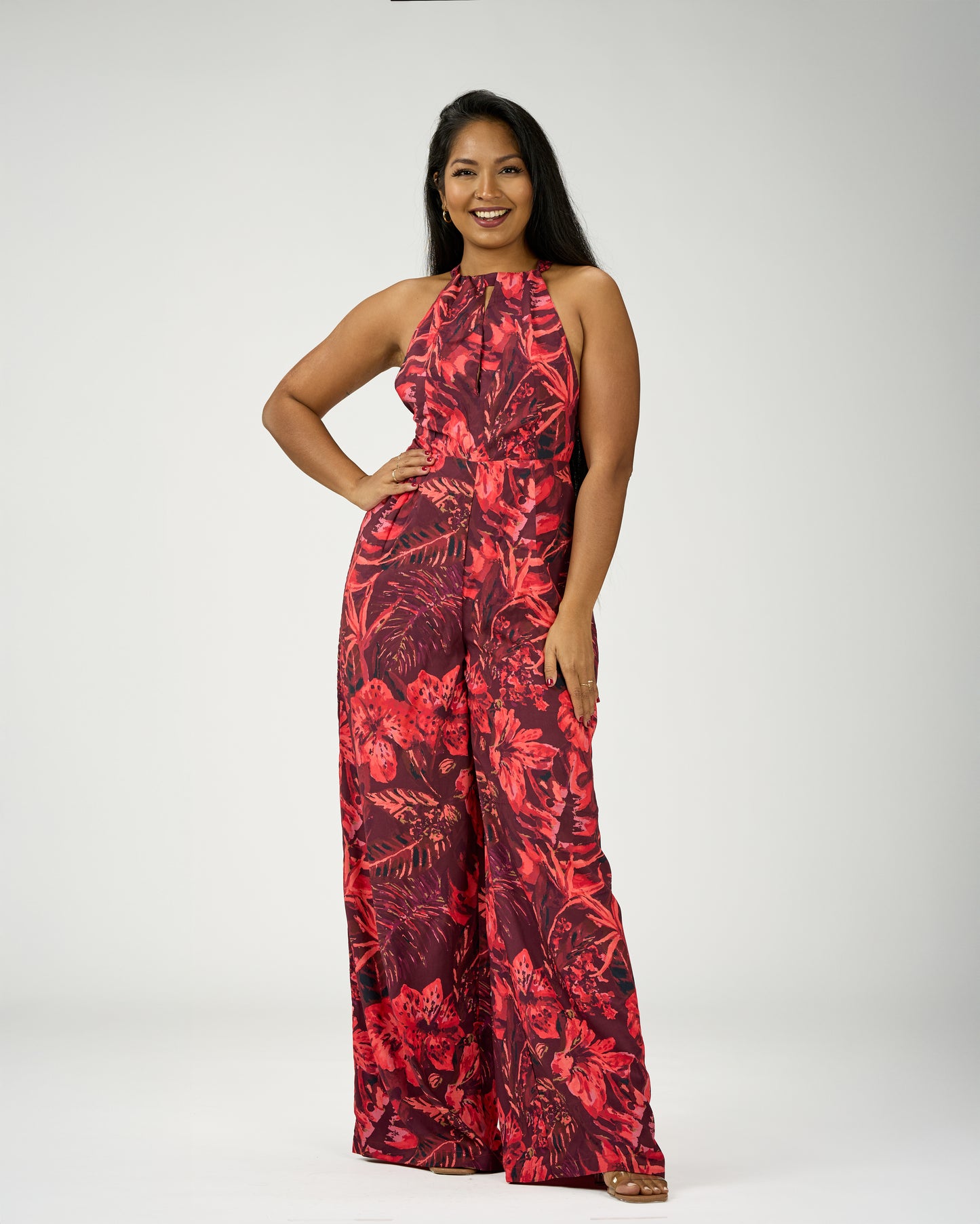 GABRIELA WIDE LEG JUMPSUIT (OPEN BACK)