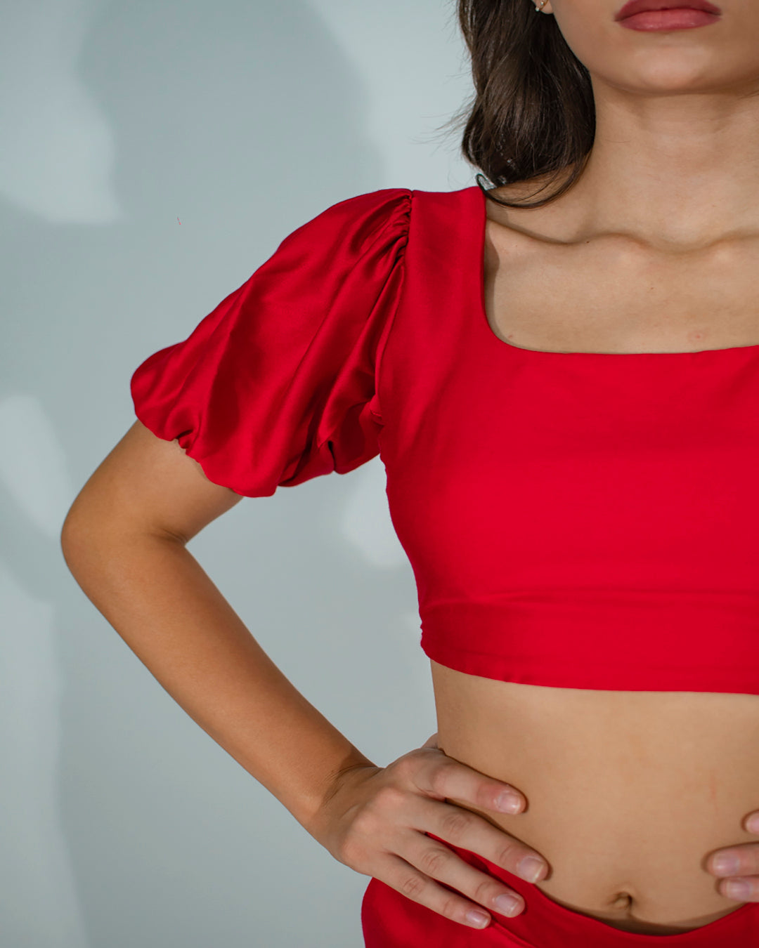 Jessica Crop Top Red PU-005 X Ivana Red PU-005 4