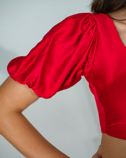 Jessica Crop Top Red PU-005 X Ivana Red PU-005 5