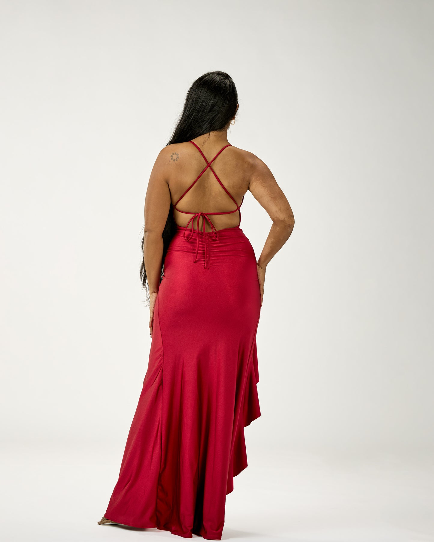 KINGSTON MAXI RUFFLES DRESS