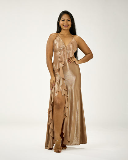 KINGSTON MAXI DRESS METALLIC