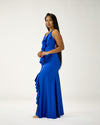 KINGSTON MAXI RUFFLES DRESS - ROYAL BLUE