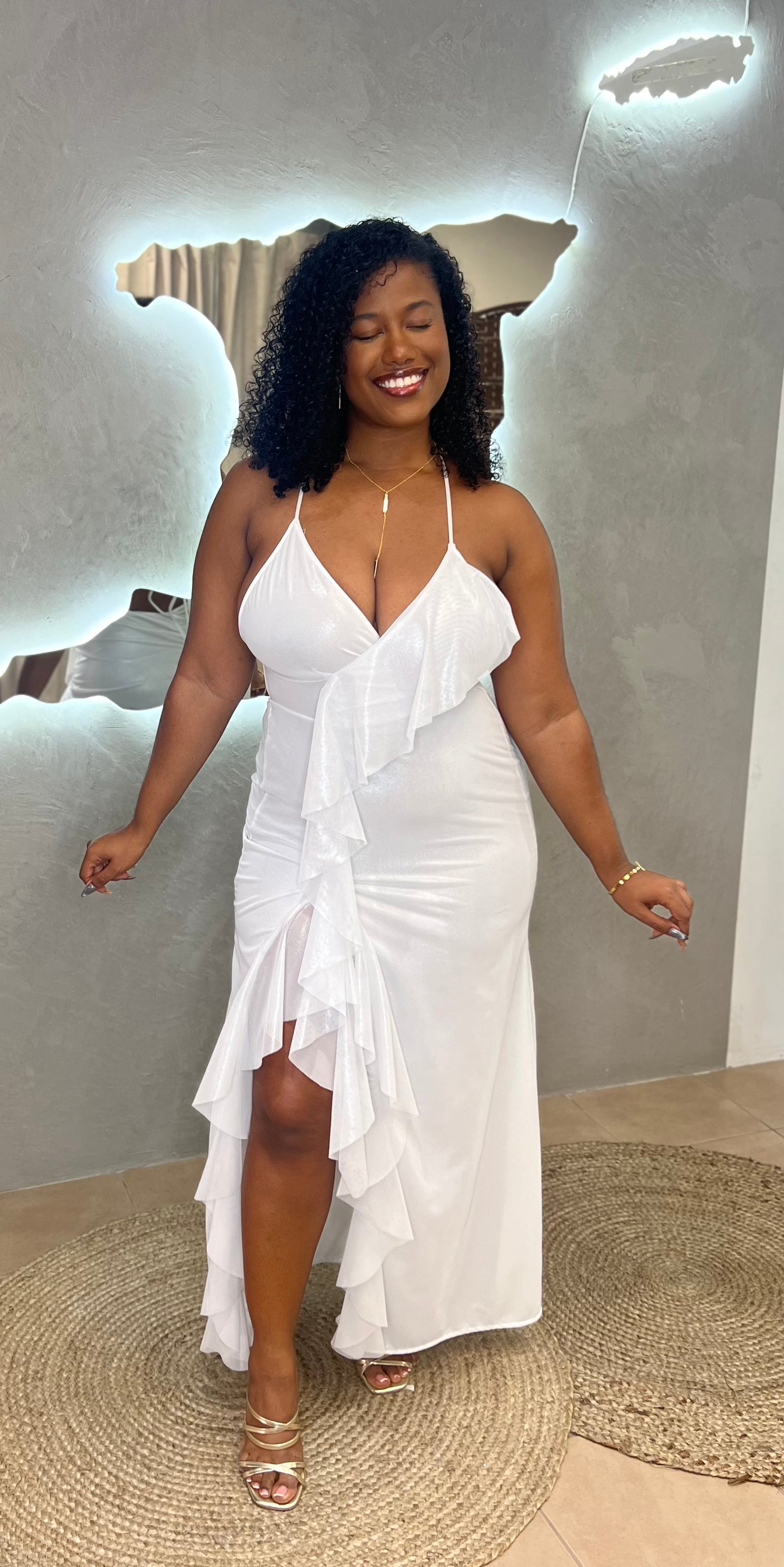 KINGSTON MAXI DRESS (METALLIC MESH LINED)