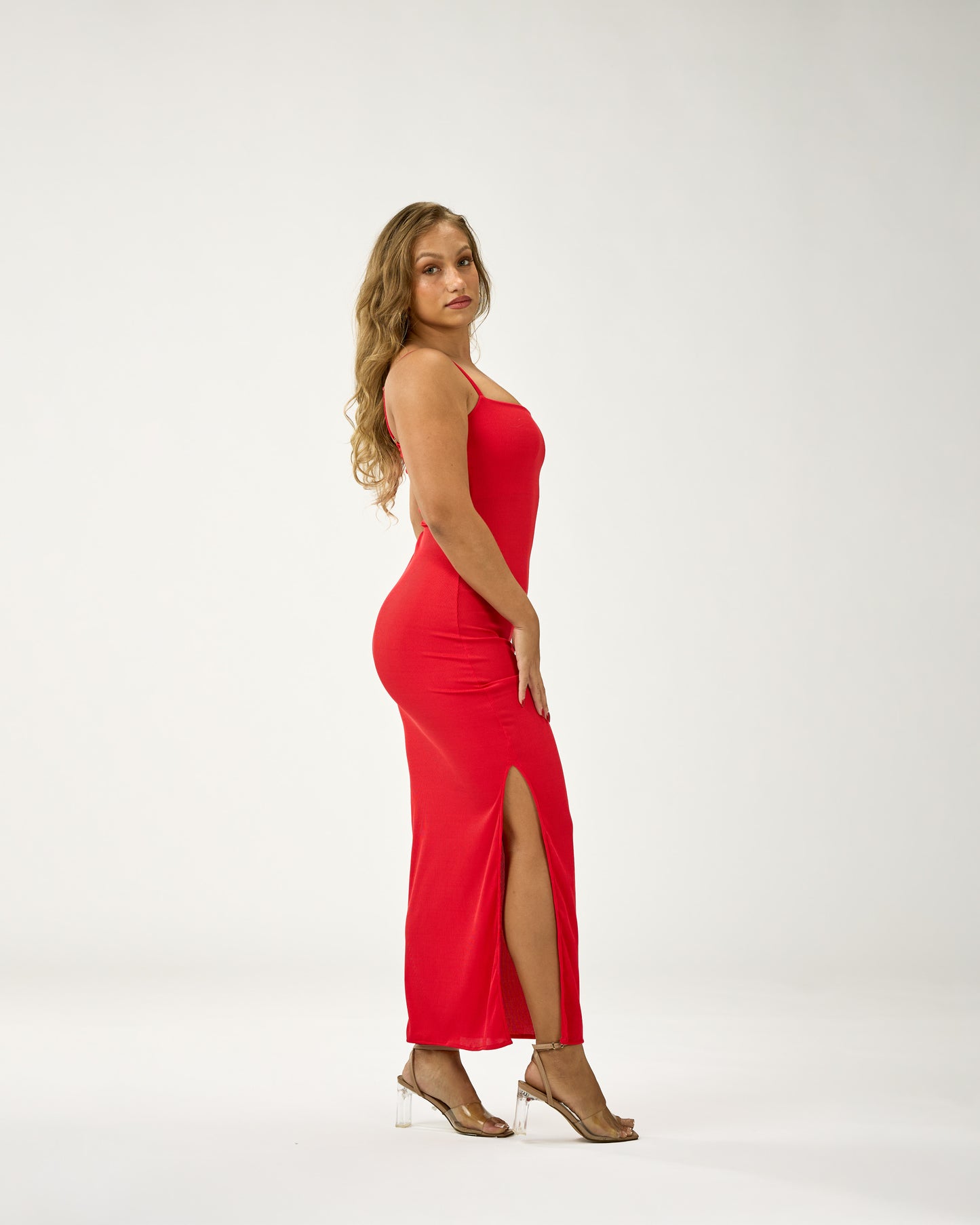 MARIA MAXI RIBBED WHITE