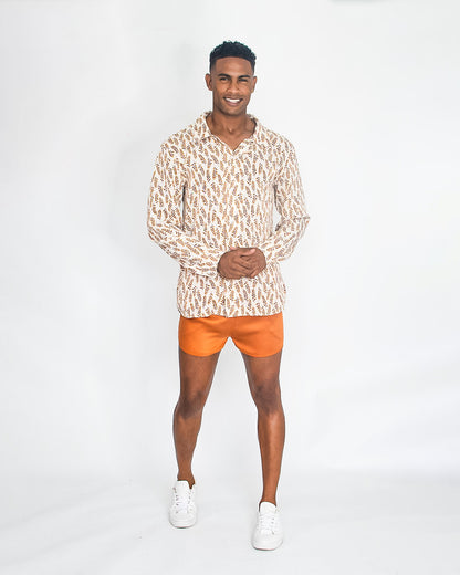 MENS LONG SLEEVE SHIRT PP-023 _ MENS SHORTS PP-032 FRONT 2