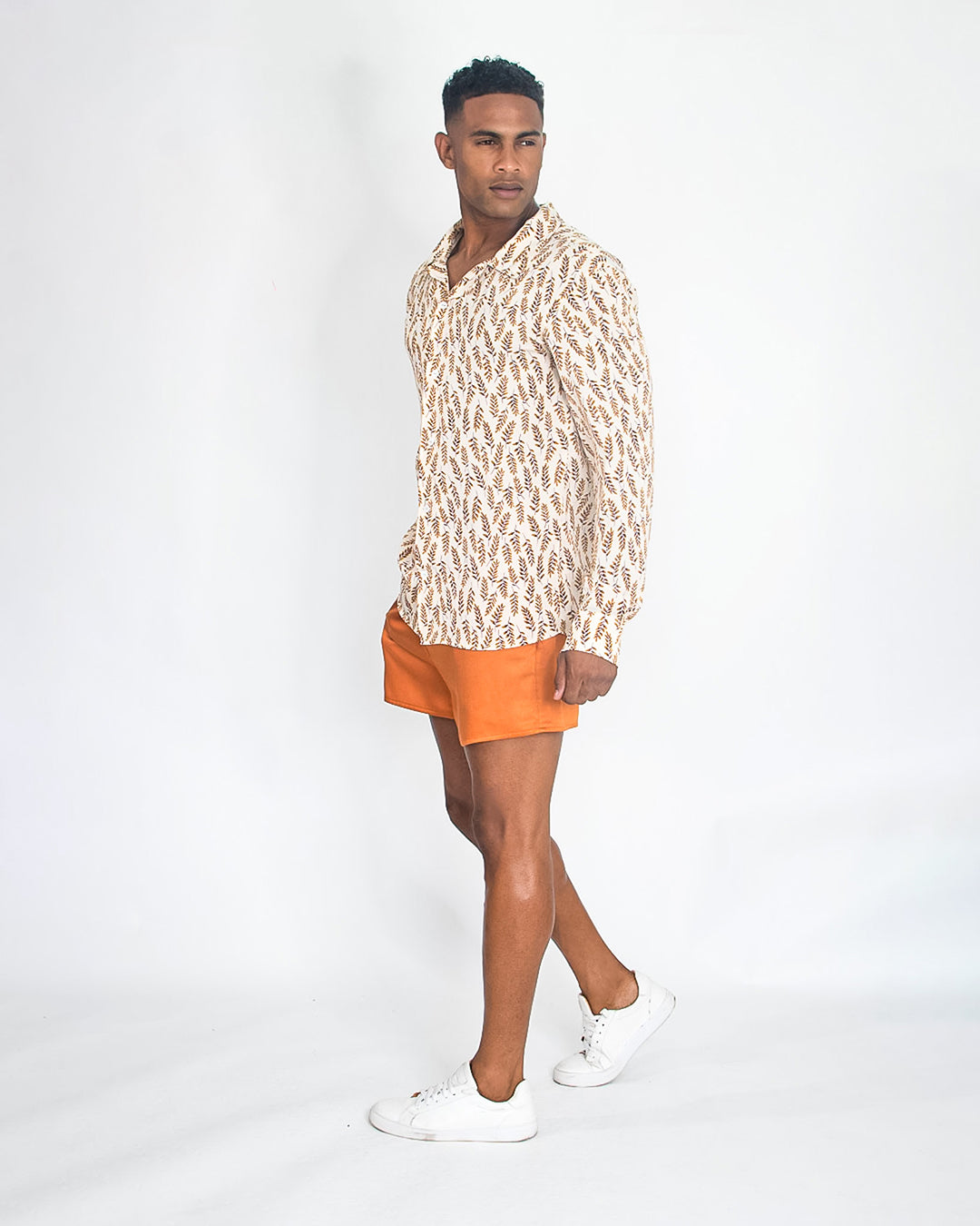 MENS LONG SLEEVE SHIRT PP-023 _ MENS SHORTS PP-032 SIDE