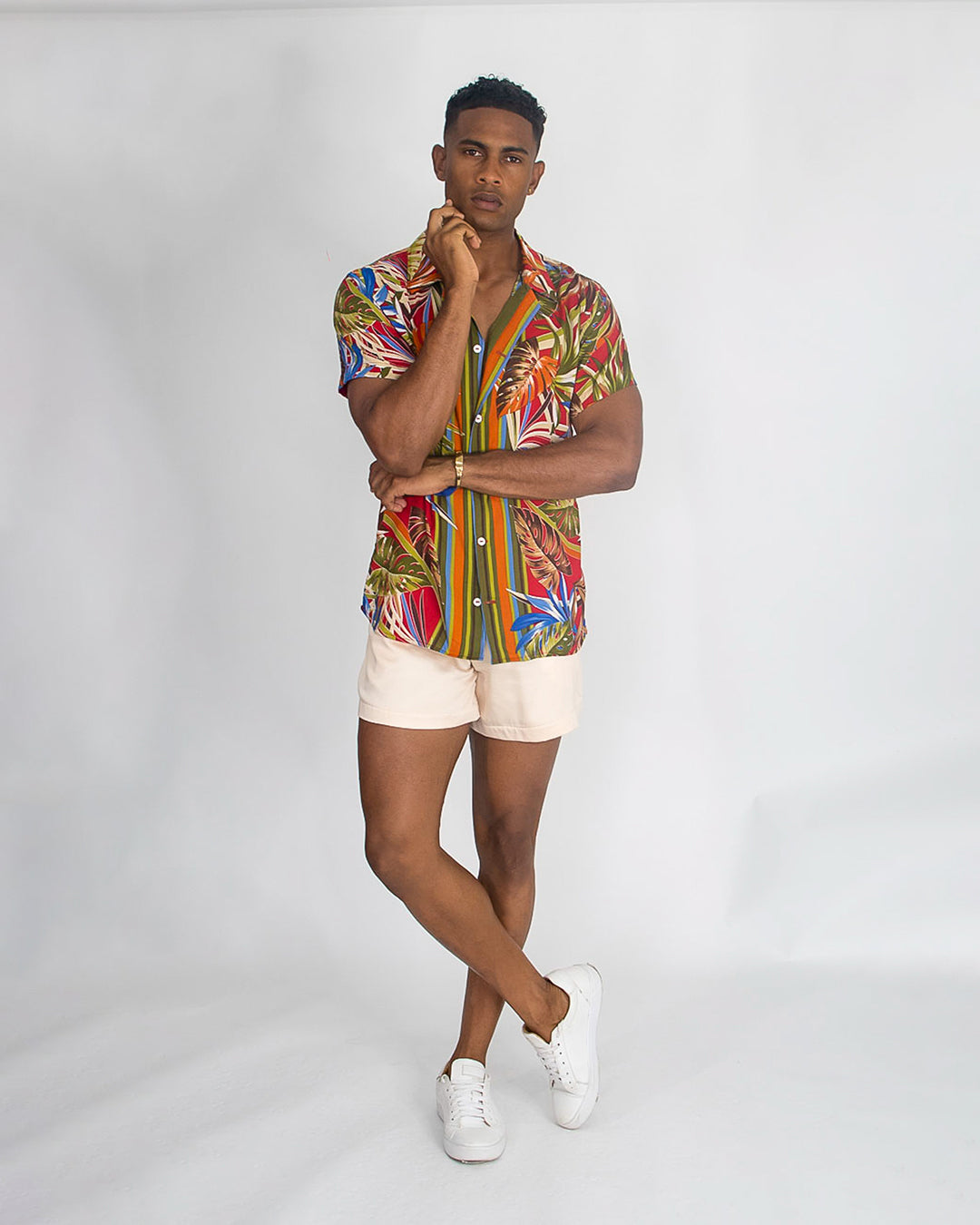 MENS SHIRT PP-005 _ MENS SHORTS PP-033 FRONT 3