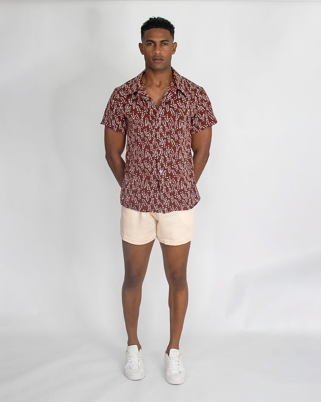 MENS SHIRT PP-025 _ MENS SHORTS PP-033 FRONT 1