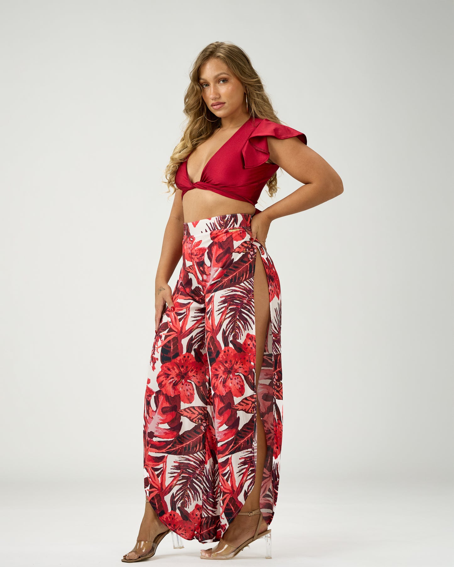 ANDREA SIDE SLIT PANTS
