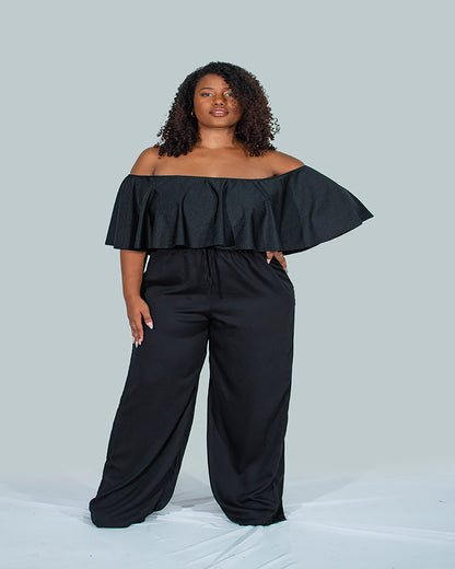 Natasha Crop Top Black SPU-017 X Bridgetown Palazzo Black PU-004 3