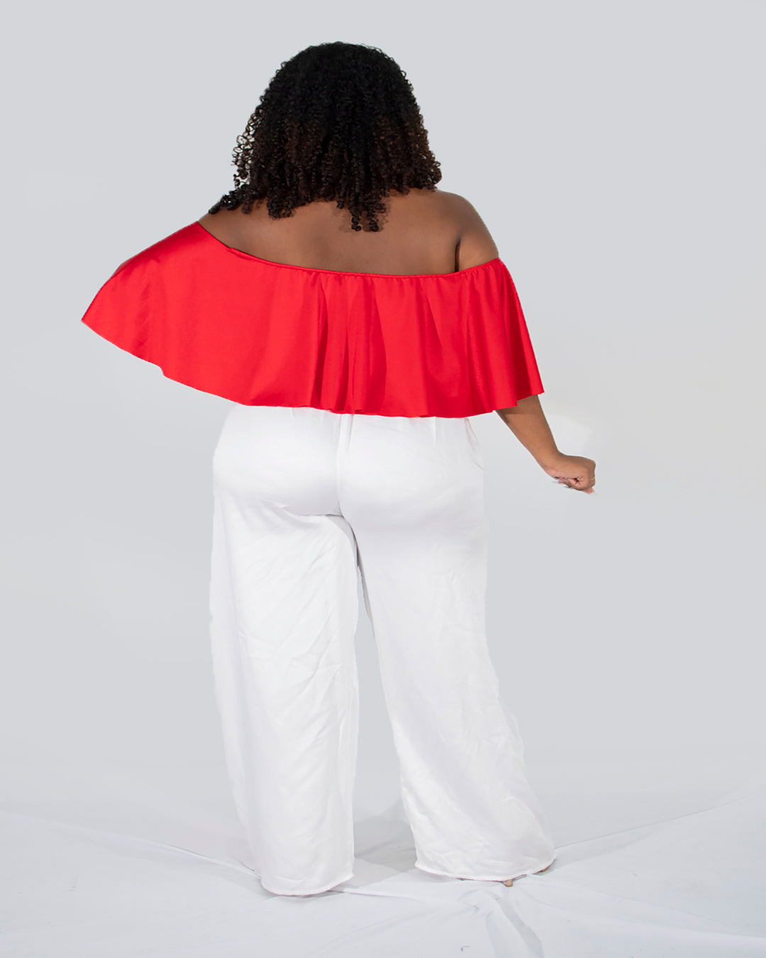 Natasha Crop Top Red Tomato SPU-015 X Bridgetown Palazzo White PU-001 2