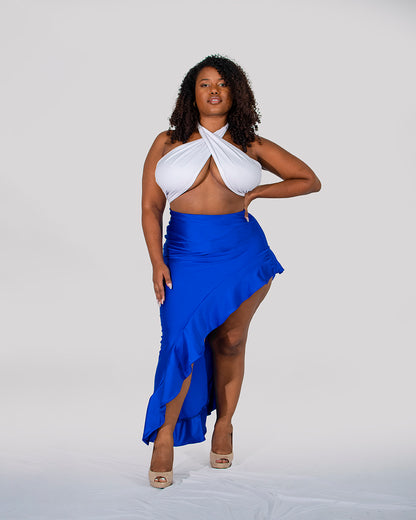 Sandra Crop White SPU-004 X Sevilla Royal Blue SPU-022 1