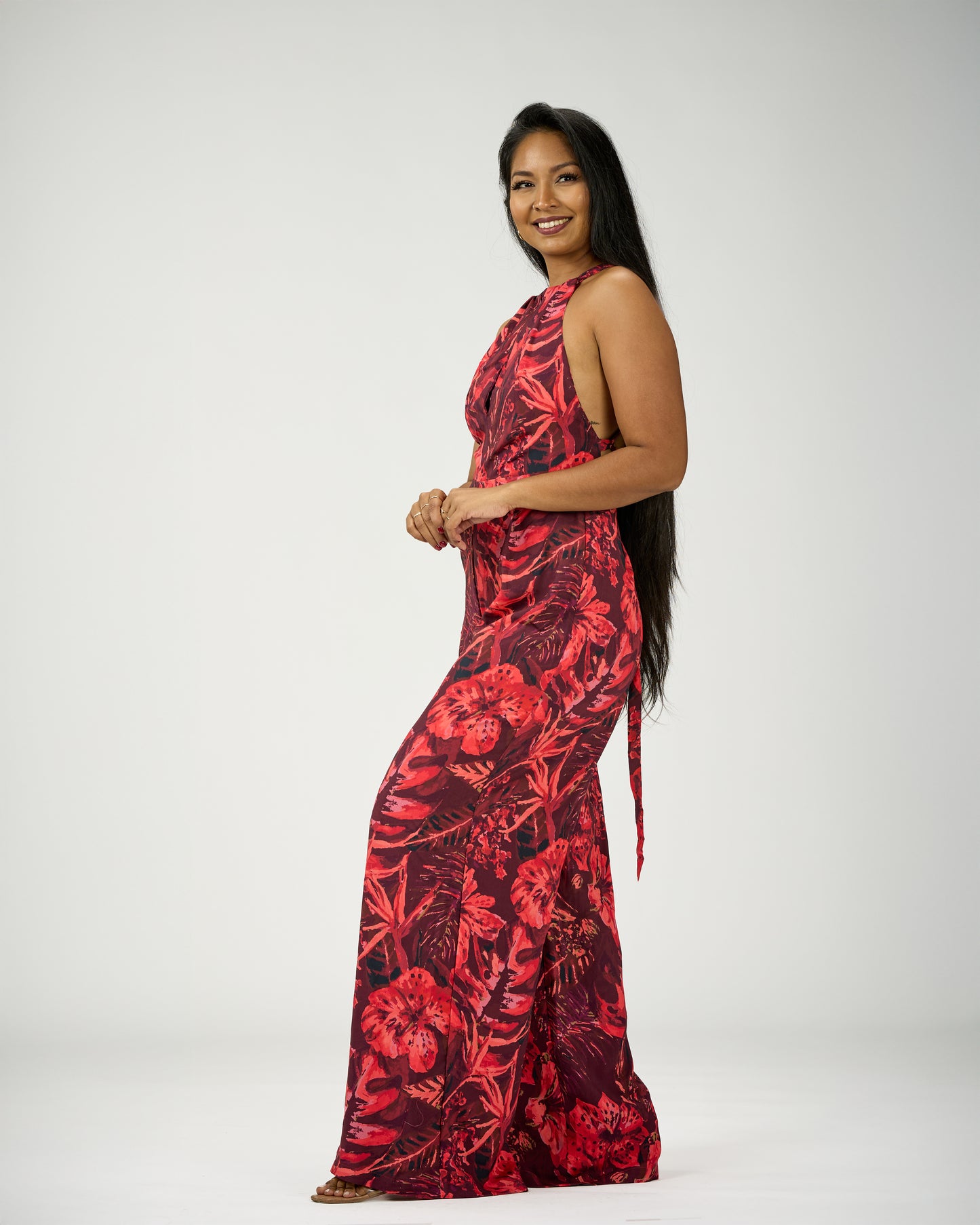 GABRIELA WIDE LEG JUMPSUIT (OPEN BACK)