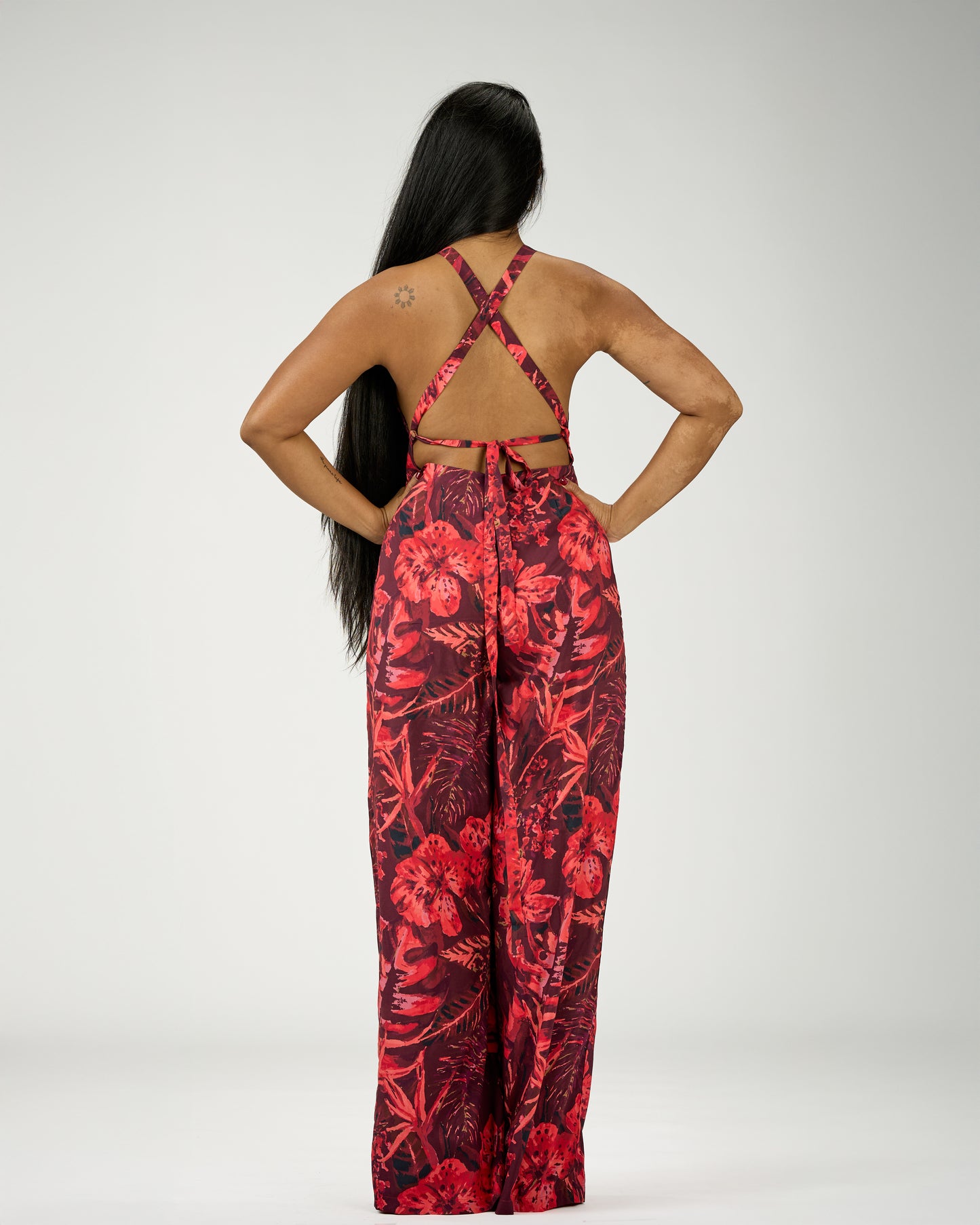 GABRIELA WIDE LEG JUMPSUIT (OPEN BACK)