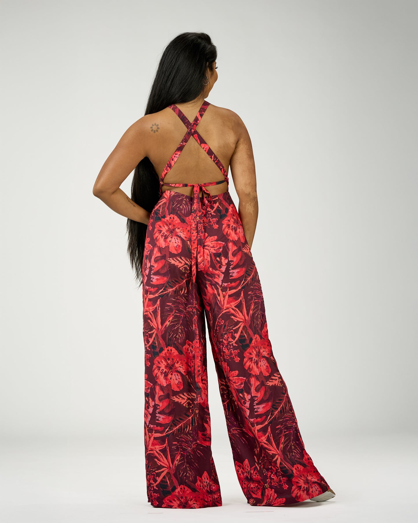 GABRIELA WIDE LEG JUMPSUIT (OPEN BACK)