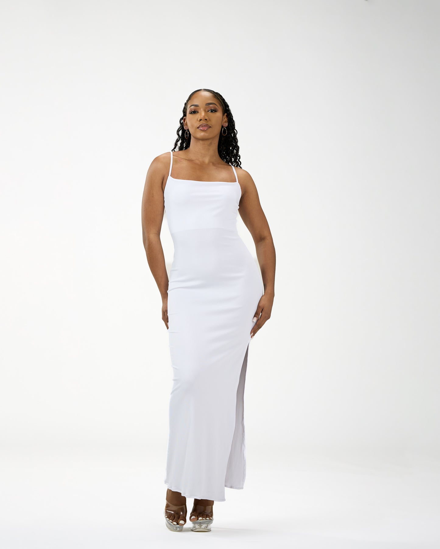 MARIA MAXI RIBBED WHITE