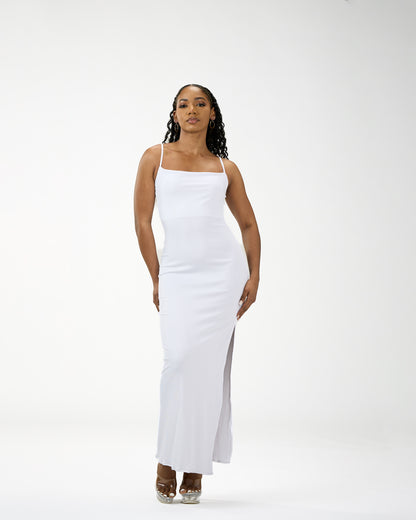 MARIA MAXI RIBBED WHITE