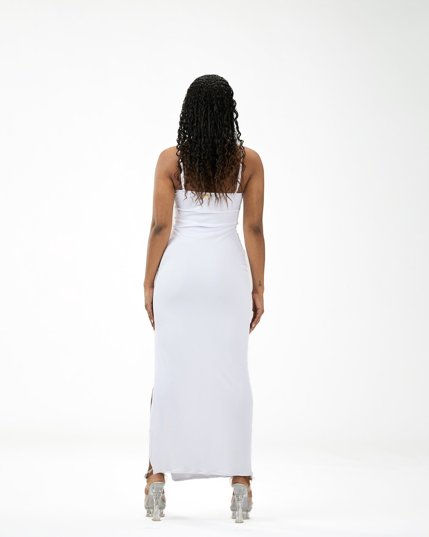 MARIA MAXI RIBBED WHITE