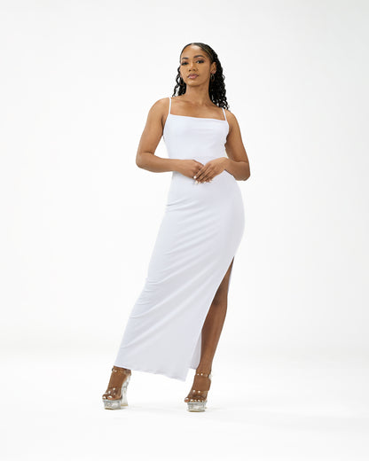 MARIA MAXI RIBBED WHITE