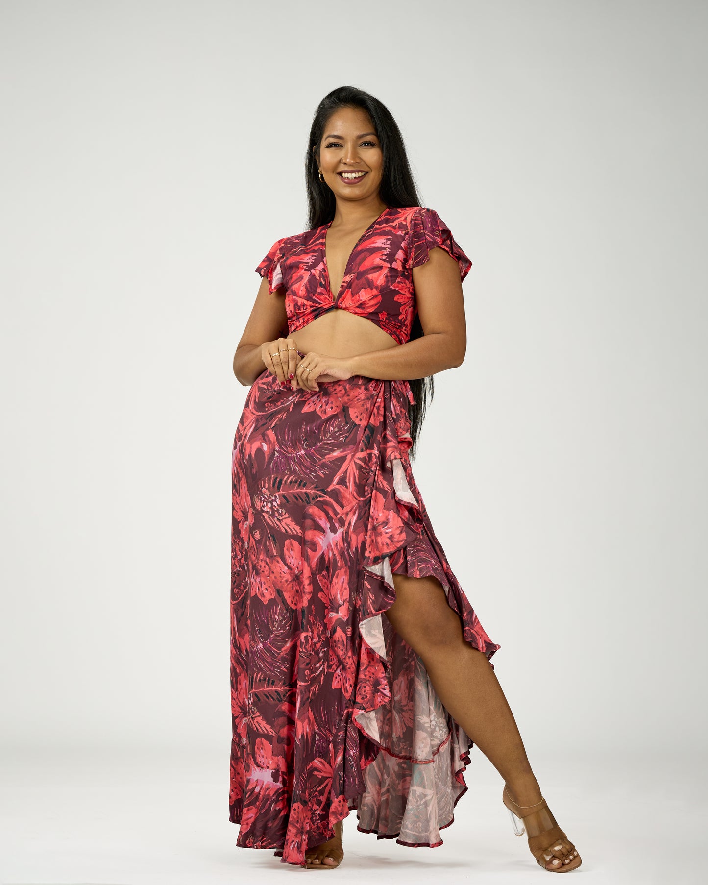CRISELIS MAXI WRAP SKIRT