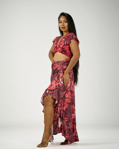 CRISELIS MAXI WRAP SKIRT