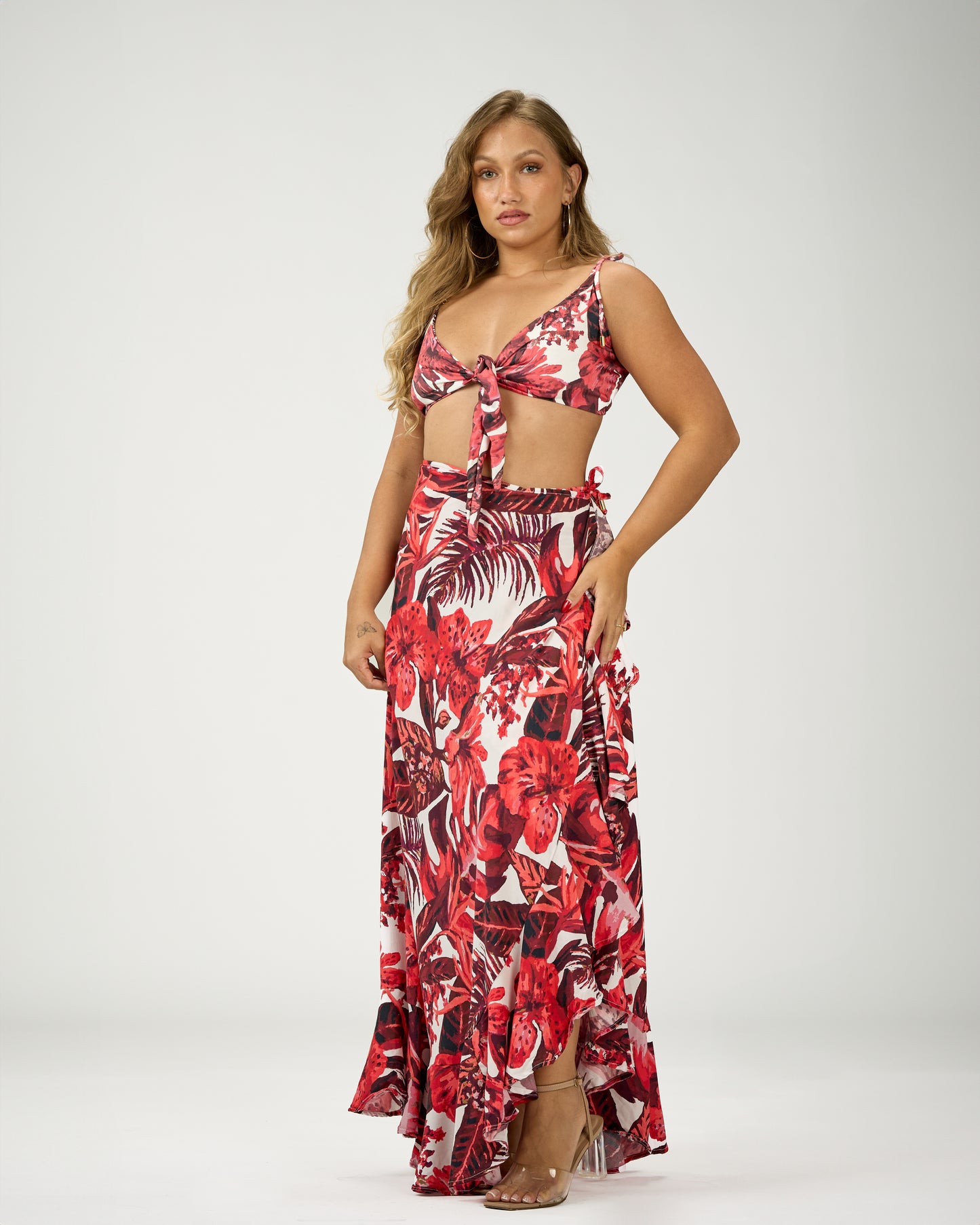 CRISELIS MAXI WRAP SKIRT