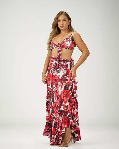 CRISELIS MAXI WRAP SKIRT