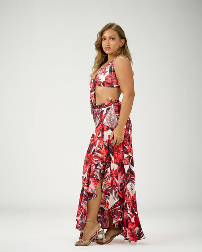 CRISELIS MAXI WRAP SKIRT