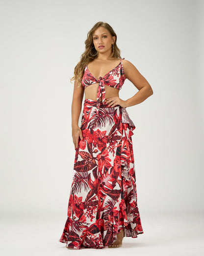 CRISELIS MAXI WRAP SKIRT