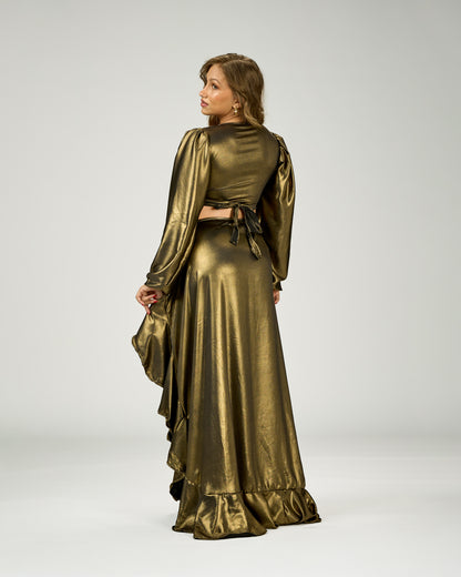 CRISELIS MAXI WRAP SKIRT
